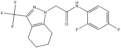 N-(2,4-difluorophenyl)-2-[3-(trifluoromethyl)-4,5,6,7-tetrahydro-1H-indazol-1-yl]acetamide 化学構造式