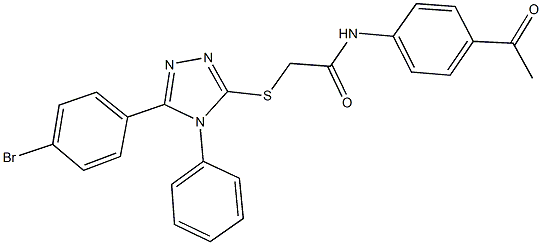 N-(4-acetylphenyl)-2-{[5-(4-bromophenyl)-4-phenyl-4H-1,2,4-triazol-3-yl]sulfanyl}acetamide Structure