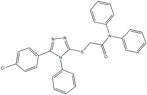 2-{[5-(4-chlorophenyl)-4-phenyl-4H-1,2,4-triazol-3-yl]sulfanyl}-N,N-diphenylacetamide|