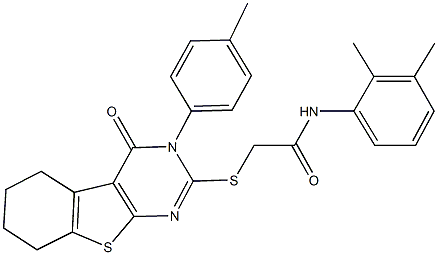 332947-12-3 N-(2,3-dimethylphenyl)-2-{[3-(4-methylphenyl)-4-oxo-3,4,5,6,7,8-hexahydro[1]benzothieno[2,3-d]pyrimidin-2-yl]sulfanyl}acetamide