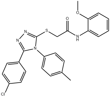 2-{[5-(4-chlorophenyl)-4-(4-methylphenyl)-4H-1,2,4-triazol-3-yl]sulfanyl}-N-(2-methoxyphenyl)acetamide Structure