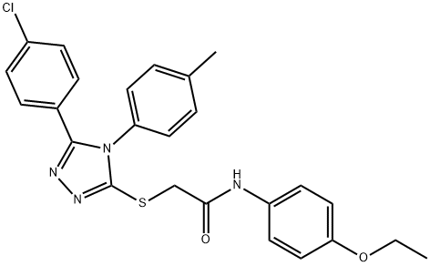 2-{[5-(4-chlorophenyl)-4-(4-methylphenyl)-4H-1,2,4-triazol-3-yl]sulfanyl}-N-(4-ethoxyphenyl)acetamide,332947-86-1,结构式