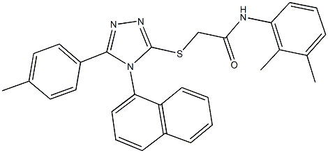 N-(2,3-dimethylphenyl)-2-{[5-(4-methylphenyl)-4-(1-naphthyl)-4H-1,2,4-triazol-3-yl]sulfanyl}acetamide Structure