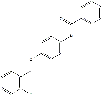N-(4-{[(2-chlorophenyl)methyl]oxy}phenyl)benzamide,332948-40-0,结构式