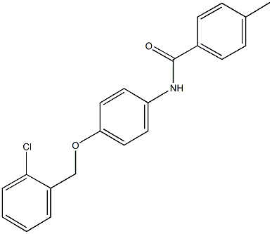 N-{4-[(2-chlorobenzyl)oxy]phenyl}-4-methylbenzamide Structure