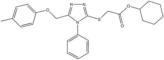 cyclohexyl ({5-[(4-methylphenoxy)methyl]-4-phenyl-4H-1,2,4-triazol-3-yl}sulfanyl)acetate Structure