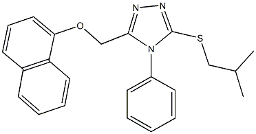 3-(isobutylsulfanyl)-5-[(1-naphthyloxy)methyl]-4-phenyl-4H-1,2,4-triazole|