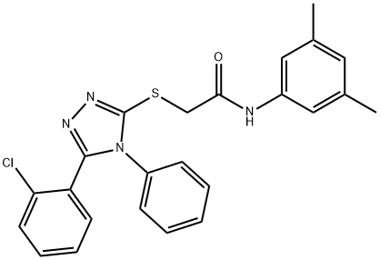 2-{[5-(2-chlorophenyl)-4-phenyl-4H-1,2,4-triazol-3-yl]sulfanyl}-N-(3,5-dimethylphenyl)acetamide,332948-90-0,结构式