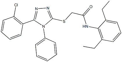 332948-94-4 2-{[5-(2-chlorophenyl)-4-phenyl-4H-1,2,4-triazol-3-yl]sulfanyl}-N-(2,6-diethylphenyl)acetamide