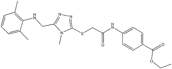ethyl 4-{[({5-[(2,6-dimethylanilino)methyl]-4-methyl-4H-1,2,4-triazol-3-yl}sulfanyl)acetyl]amino}benzoate,332949-11-8,结构式