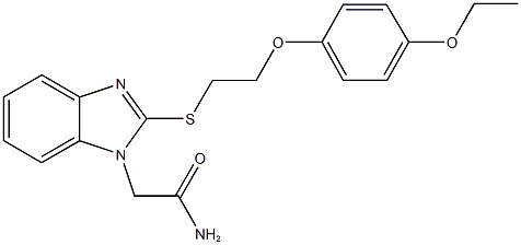 2-(2-{[2-(4-ethoxyphenoxy)ethyl]sulfanyl}-1H-benzimidazol-1-yl)acetamide Structure