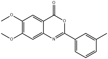 6,7-dimethoxy-2-(3-methylphenyl)-4H-3,1-benzoxazin-4-one Struktur