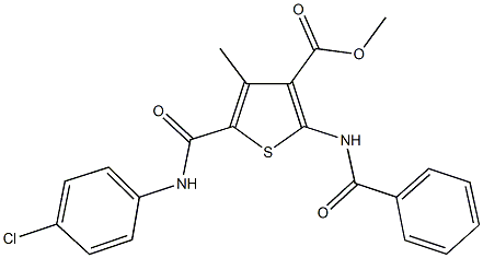 methyl 5-{[(4-chlorophenyl)amino]carbonyl}-4-methyl-2-[(phenylcarbonyl)amino]thiophene-3-carboxylate|