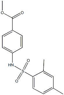 methyl 4-{[(2,4-dimethylphenyl)sulfonyl]amino}benzoate Structure