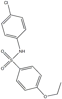 N-(4-chlorophenyl)-4-ethoxybenzenesulfonamide 化学構造式