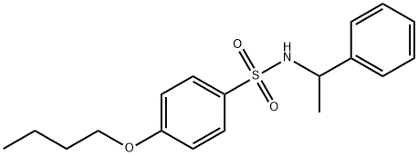 4-butoxy-N-(1-phenylethyl)benzenesulfonamide Structure