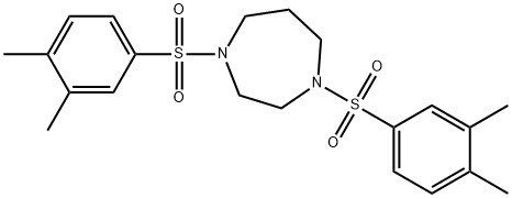 1,4-bis[(3,4-dimethylphenyl)sulfonyl]-1,4-diazepane Structure