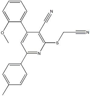 2-[(cyanomethyl)sulfanyl]-4-(2-methoxyphenyl)-6-(4-methylphenyl)nicotinonitrile|