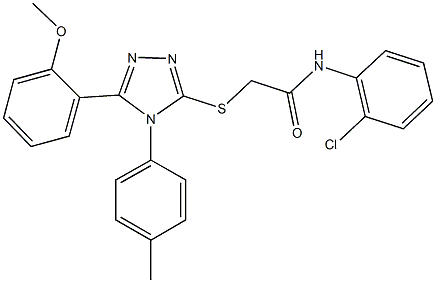 333313-52-3 N-(2-chlorophenyl)-2-{[5-(2-methoxyphenyl)-4-(4-methylphenyl)-4H-1,2,4-triazol-3-yl]sulfanyl}acetamide