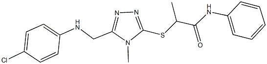 333314-53-7 2-[(5-{[(4-chlorophenyl)amino]methyl}-4-methyl-4H-1,2,4-triazol-3-yl)sulfanyl]-N-phenylpropanamide