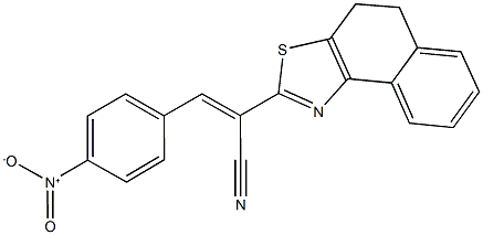 2-(4,5-dihydronaphtho[1,2-d][1,3]thiazol-2-yl)-3-{4-nitrophenyl}acrylonitrile 化学構造式