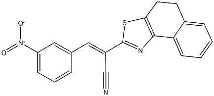 2-(4,5-dihydronaphtho[1,2-d][1,3]thiazol-2-yl)-3-{3-nitrophenyl}acrylonitrile Struktur