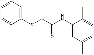 N-(2,5-dimethylphenyl)-2-(phenylsulfanyl)propanamide Structure