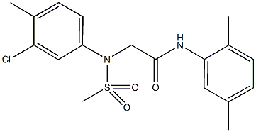 2-[3-chloro-4-methyl(methylsulfonyl)anilino]-N-(2,5-dimethylphenyl)acetamide 化学構造式