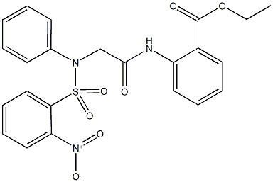 ethyl 2-({[({2-nitrophenyl}sulfonyl)anilino]acetyl}amino)benzoate,333320-16-4,结构式