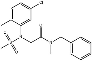 N-benzyl-2-[5-chloro-2-methyl(methylsulfonyl)anilino]-N-methylacetamide Structure