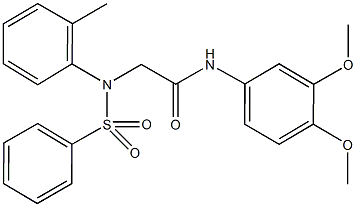 N-(3,4-dimethoxyphenyl)-2-[2-methyl(phenylsulfonyl)anilino]acetamide Structure