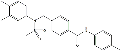 4-{[3,4-dimethyl(methylsulfonyl)anilino]methyl}-N-(2,4-dimethylphenyl)benzamide Structure