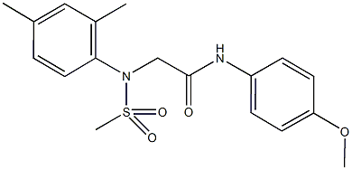 2-[2,4-dimethyl(methylsulfonyl)anilino]-N-(4-methoxyphenyl)acetamide 化学構造式