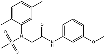 2-[2,5-dimethyl(methylsulfonyl)anilino]-N-(3-methoxyphenyl)acetamide Structure
