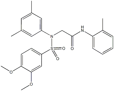 2-{[(3,4-dimethoxyphenyl)sulfonyl]-3,5-dimethylanilino}-N-(2-methylphenyl)acetamide,333320-95-9,结构式
