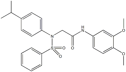 N-(3,4-dimethoxyphenyl)-2-[4-isopropyl(phenylsulfonyl)anilino]acetamide 结构式