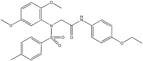 2-{2,5-dimethoxy[(4-methylphenyl)sulfonyl]anilino}-N-(4-ethoxyphenyl)acetamide Structure