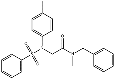 N-benzyl-N-methyl-2-{[(4-methylphenyl)sulfonyl]anilino}acetamide Structure