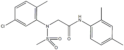 2-[5-chloro-2-methyl(methylsulfonyl)anilino]-N-(2,4-dimethylphenyl)acetamide,333321-50-9,结构式