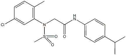 2-[5-chloro-2-methyl(methylsulfonyl)anilino]-N-(4-isopropylphenyl)acetamide 结构式