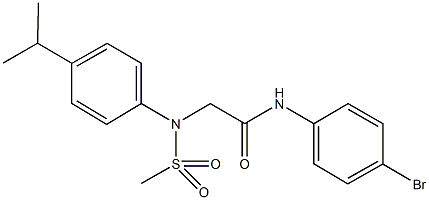 N-(4-bromophenyl)-2-[4-isopropyl(methylsulfonyl)anilino]acetamide Structure