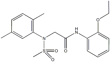 2-[2,5-dimethyl(methylsulfonyl)anilino]-N-(2-ethoxyphenyl)acetamide,333321-82-7,结构式