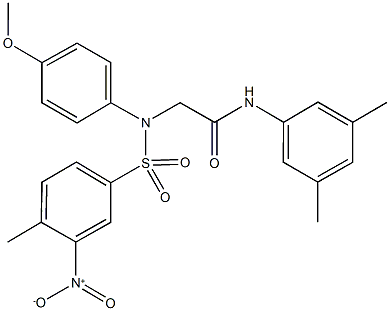 333321-96-3 N-(3,5-dimethylphenyl)-2-[({3-nitro-4-methylphenyl}sulfonyl)-4-methoxyanilino]acetamide