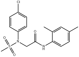2-[4-chloro(methylsulfonyl)anilino]-N-(2,4-dimethylphenyl)acetamide,333322-00-2,结构式