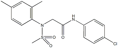 N-(4-chlorophenyl)-2-[2,4-dimethyl(methylsulfonyl)anilino]acetamide Structure