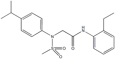 333322-23-9 N-(2-ethylphenyl)-2-[4-isopropyl(methylsulfonyl)anilino]acetamide