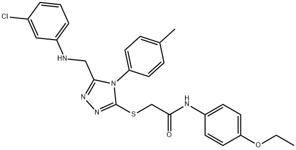 2-{[5-[(3-chloroanilino)methyl]-4-(4-methylphenyl)-4H-1,2,4-triazol-3-yl]sulfanyl}-N-(4-ethoxyphenyl)acetamide Structure