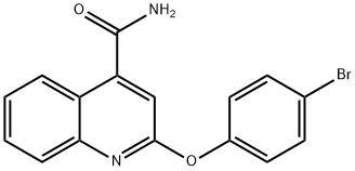 2-(4-bromophenoxy)-4-quinolinecarboxamide|