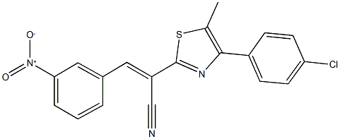 333326-66-2 2-[4-(4-chlorophenyl)-5-methyl-1,3-thiazol-2-yl]-3-{3-nitrophenyl}acrylonitrile