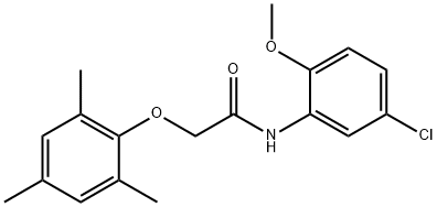 N-(5-chloro-2-methoxyphenyl)-2-(mesityloxy)acetamide,333327-59-6,结构式